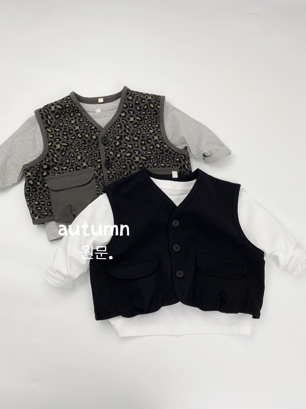 秋天必備𓂃豹紋背心    ＊薄款