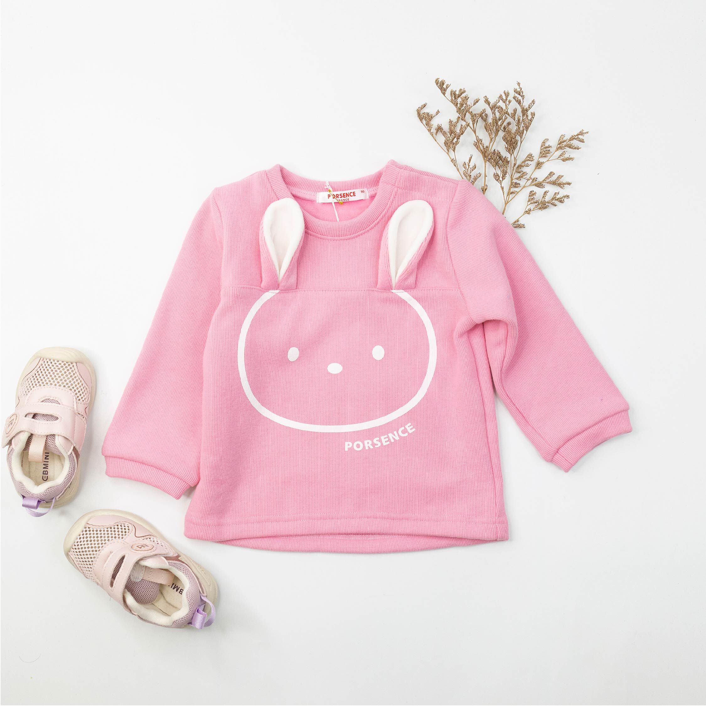 波紳士【12546】可愛兔兔立體耳朵刷毛上衣＊二色