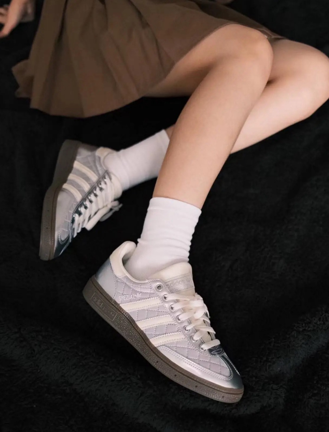 <降價嚕!🤩>ADIDAS HANDBALL SPEZIAL 小香風 雪花銀