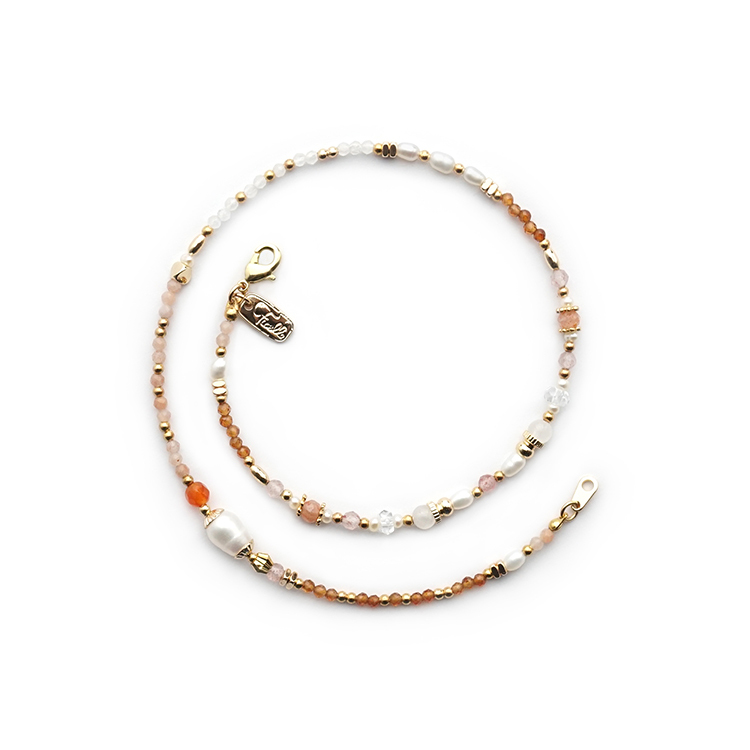 世界盡頭的戀人 – 珍珠紅瑪瑙 – 手鍊