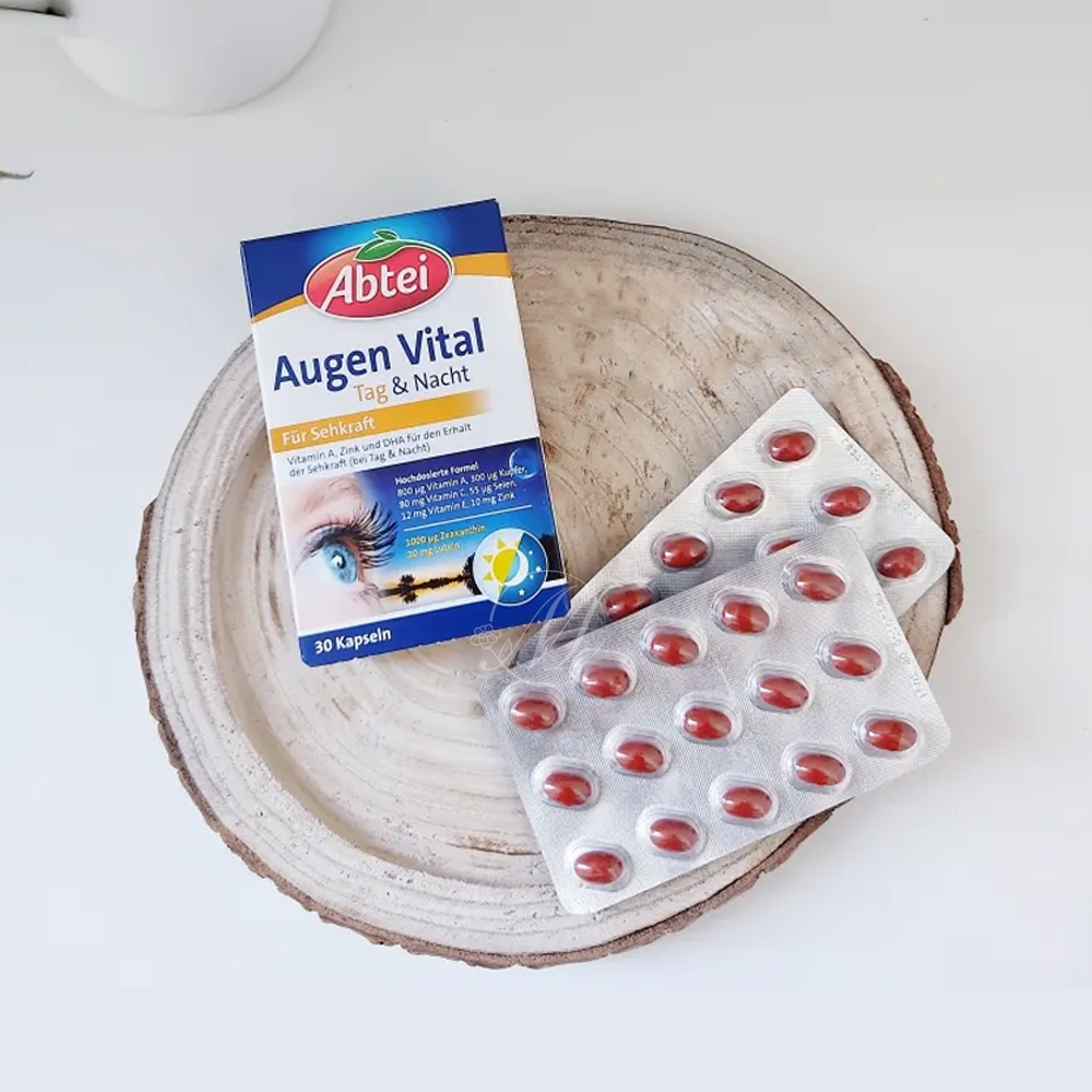 (短效期特價) 德國 Abtei 葉黃素 護眼 日夜加強 膠囊 30顆