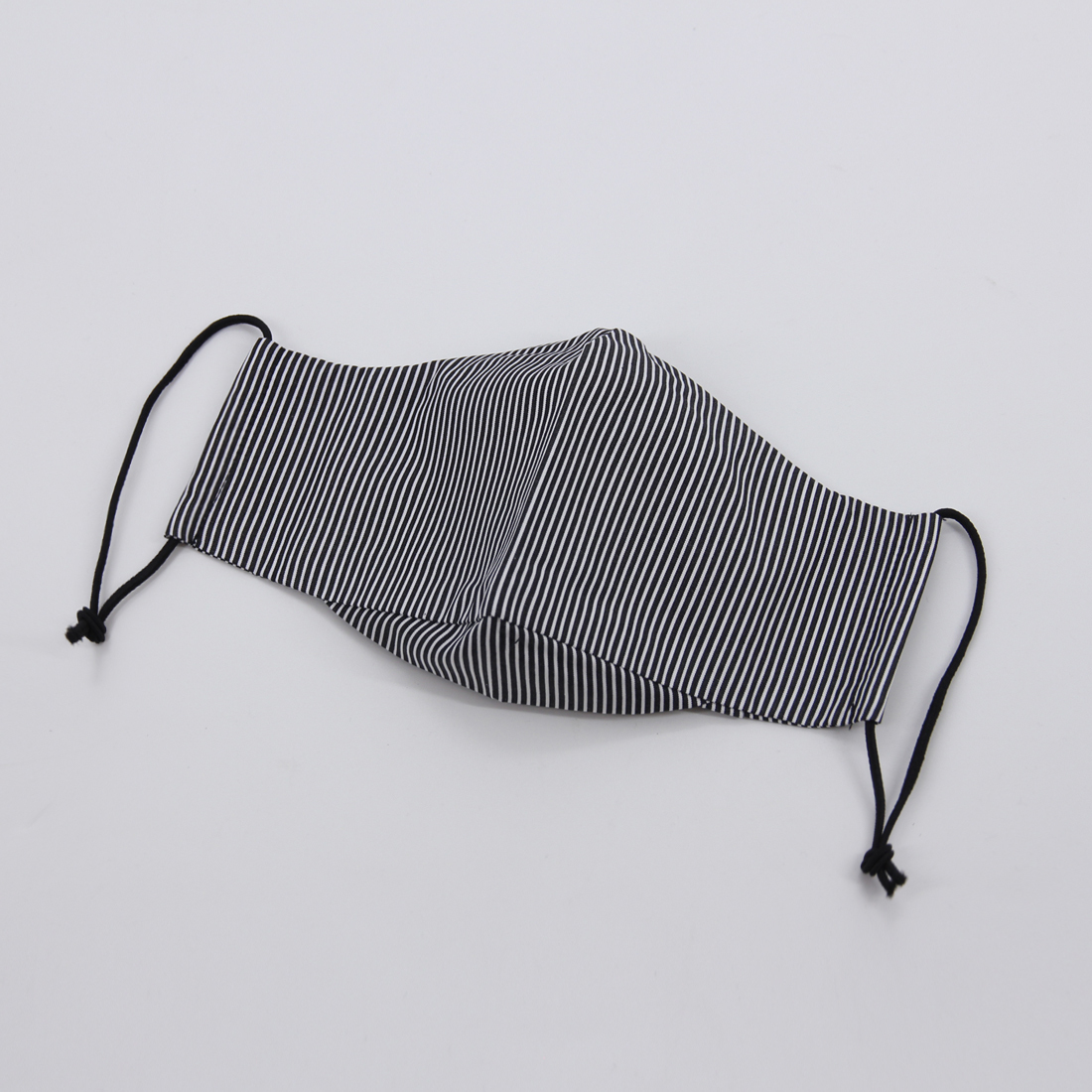 純棉素面立體口罩(大) 現貨供應 台灣製造 可放入醫療口罩 黑白細條