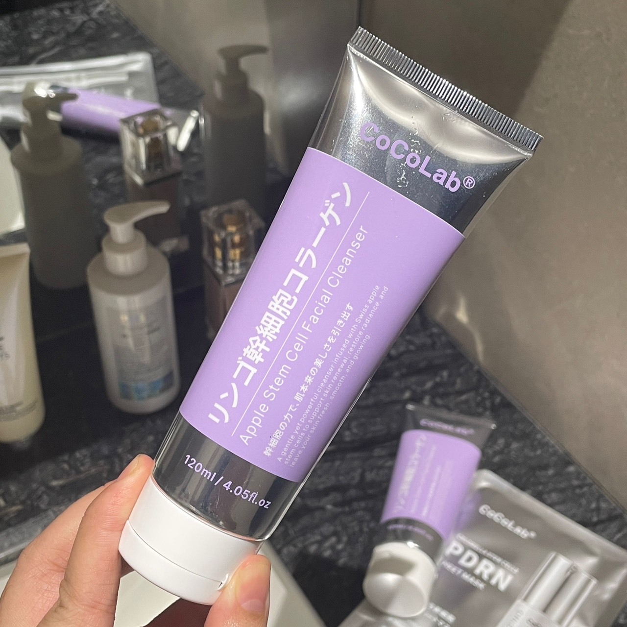 (預購商品 9/8收單) 小紫管 リンゴ幹 細胞亮白洗面乳120ml+120ml