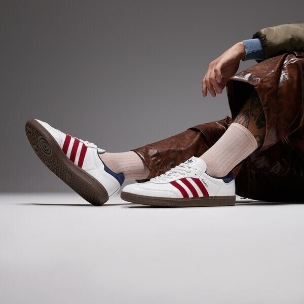 ADIDAS 休閒鞋 SAMBA OG 白紅 焦底 復古 德訓鞋 男女 IH4881