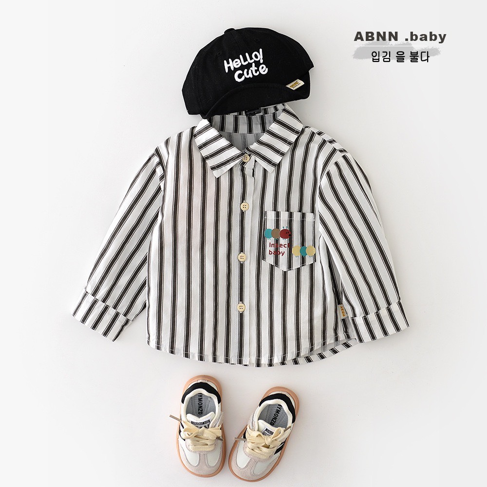 毛毛蟲條紋襯衫