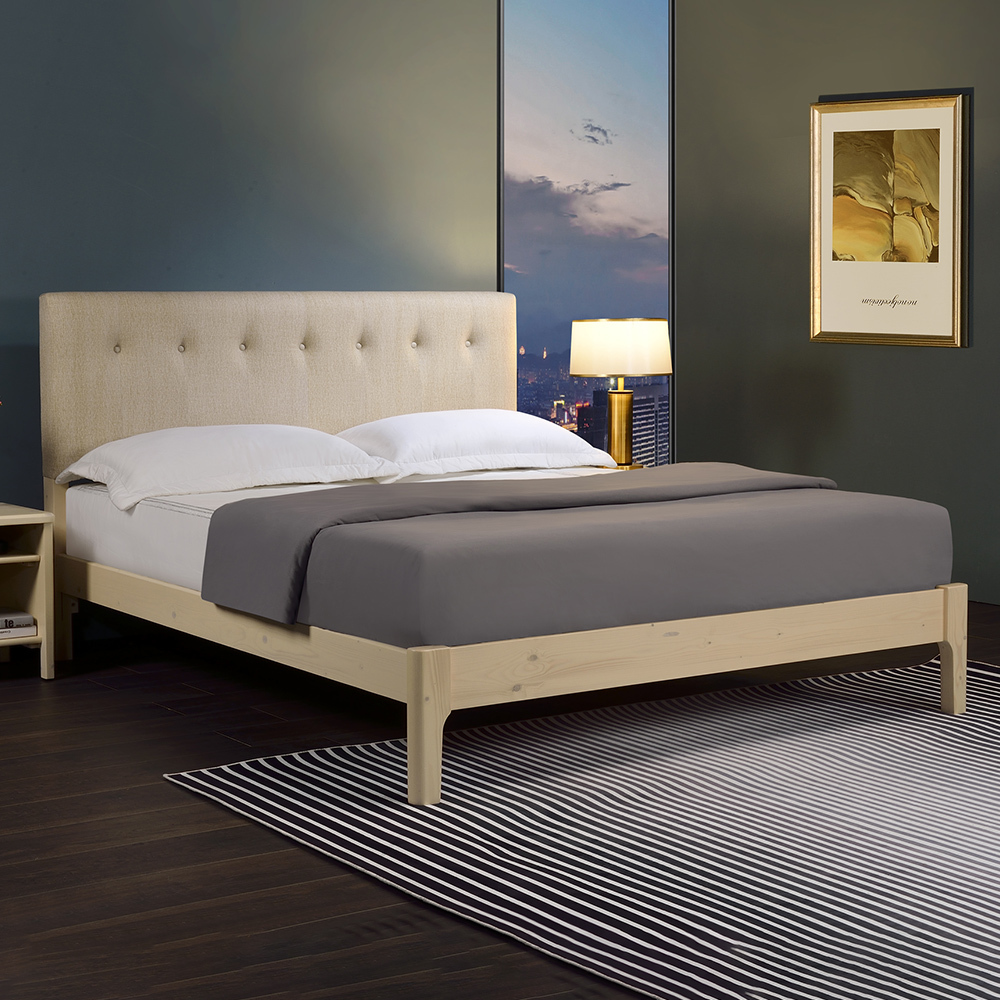 出清-托特耐磨皮革實木床架/床組