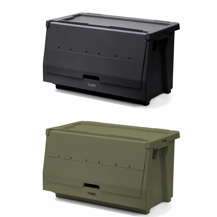 THOR 50L 可堆疊層架收納箱 黑/綠/灰 Stacking Shelf Container