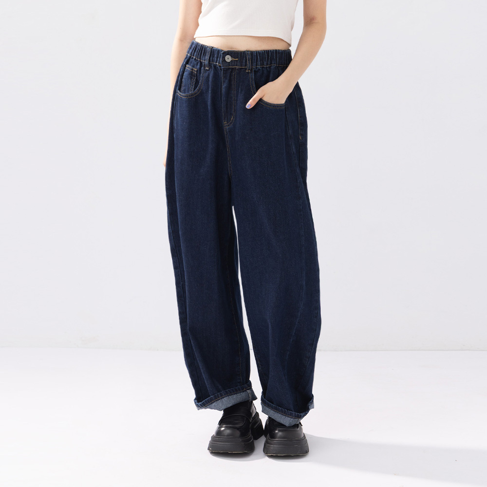 Side-cut denim cocoon trousers S/M【04011819】in stock+pre-order