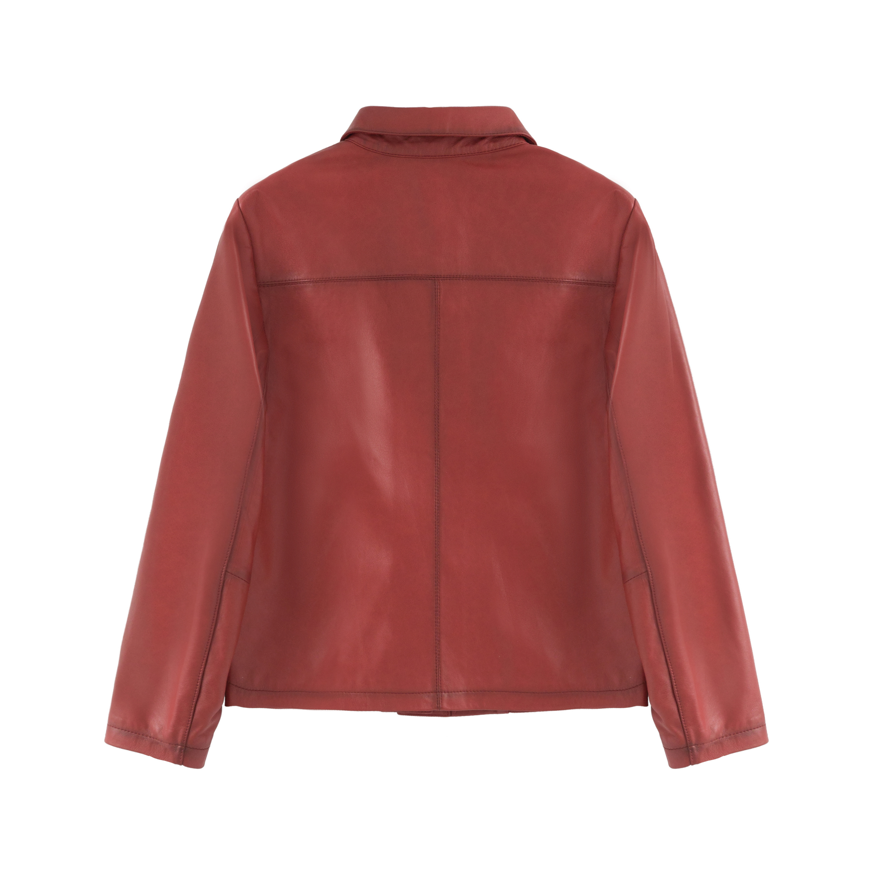 mi-tu 單排釦皮衣外套