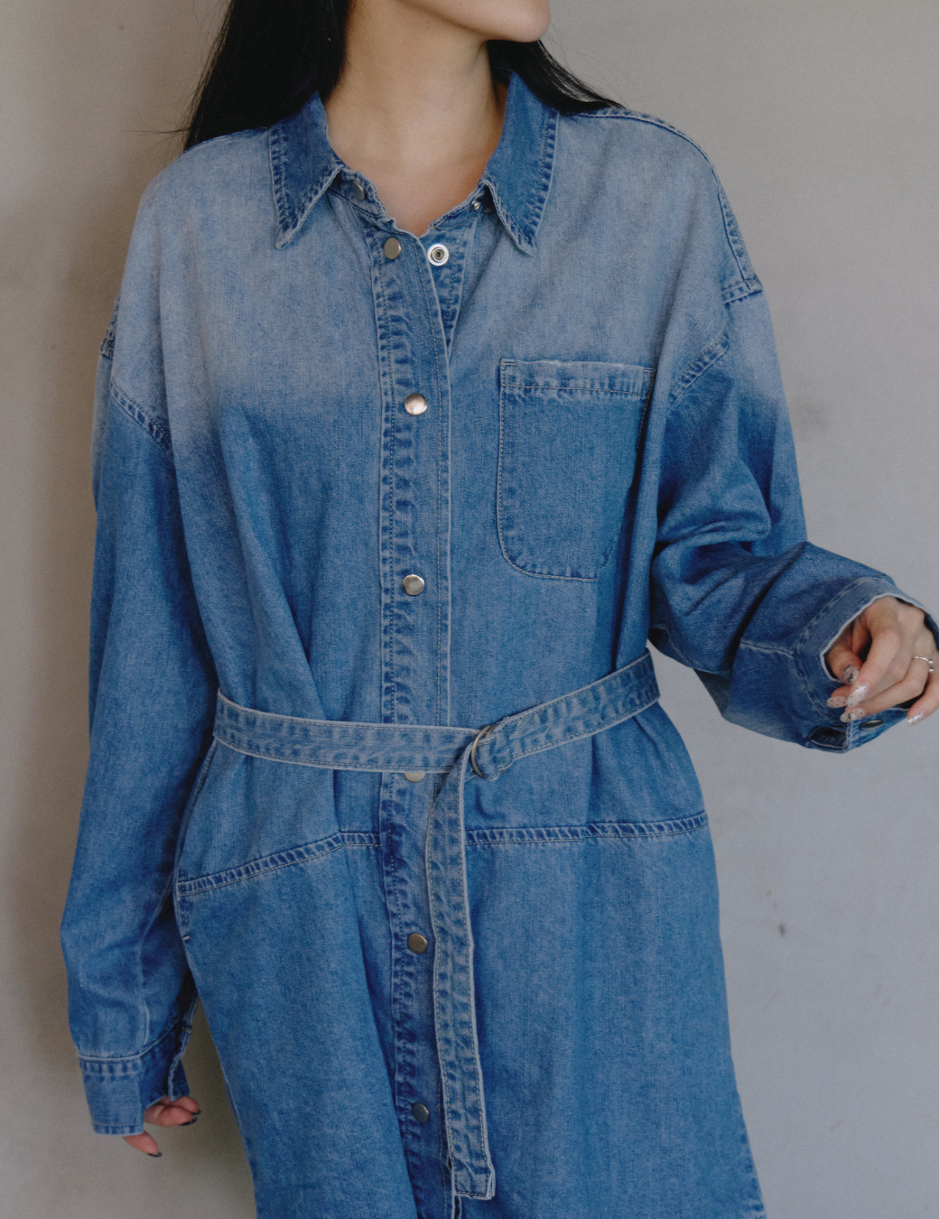 漸層百搭牛仔洋裝