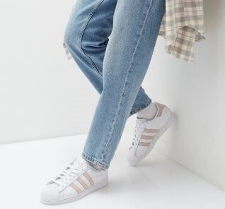 ADIDAS 休閒鞋 SUPERSTAR II W 白粉膚 貝殼頭 復古 女 IG4540