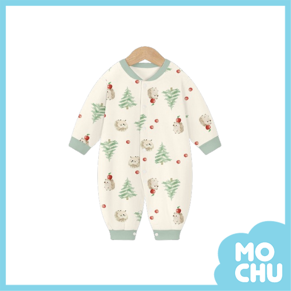 茸茸果蝟長袖連身衣