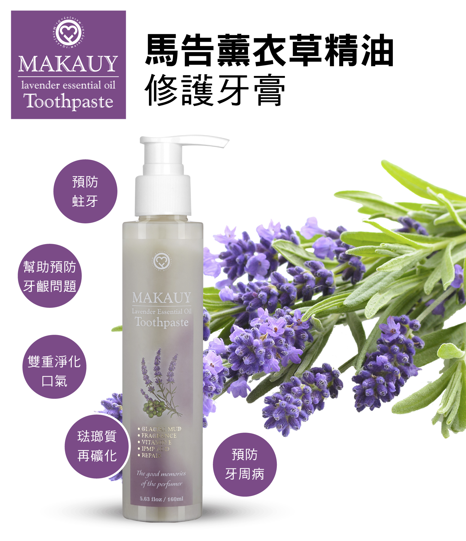 【超值10入組】Dr.Mainjoy馬告精油牙膏系列160ml｜十入組