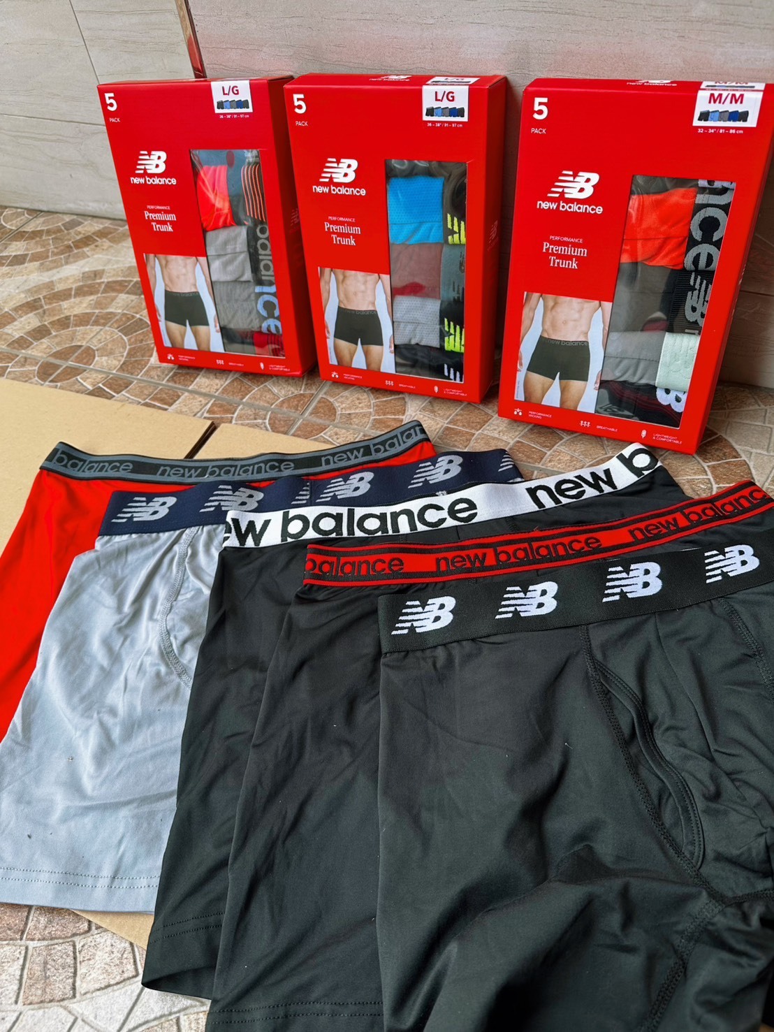 <現貨一盒五入> NEW BALANCE 內褲 5件組 顏色隨機