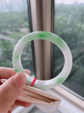 7245839 56.3mm冰飄綠正圈翡翠手鐲 (56-58)