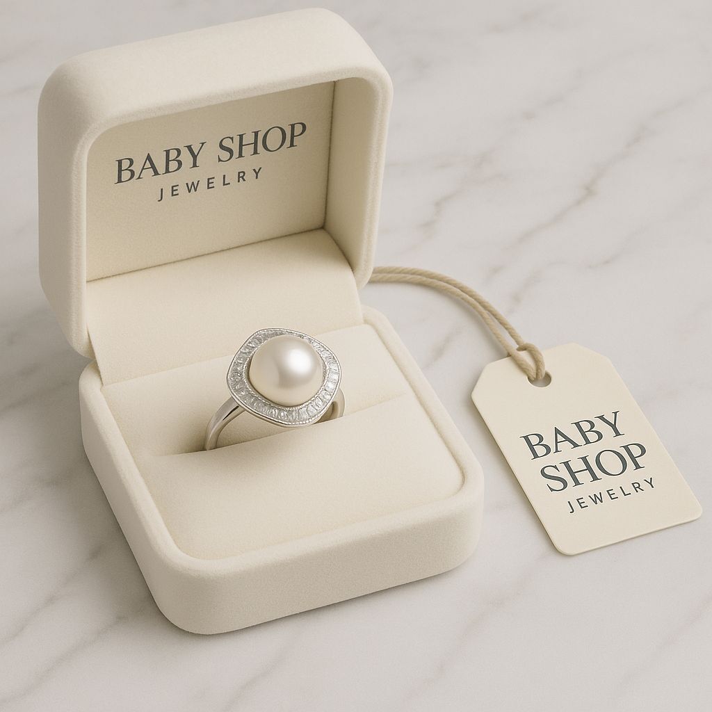 【預購】KK090204 珍珠閃石戒指