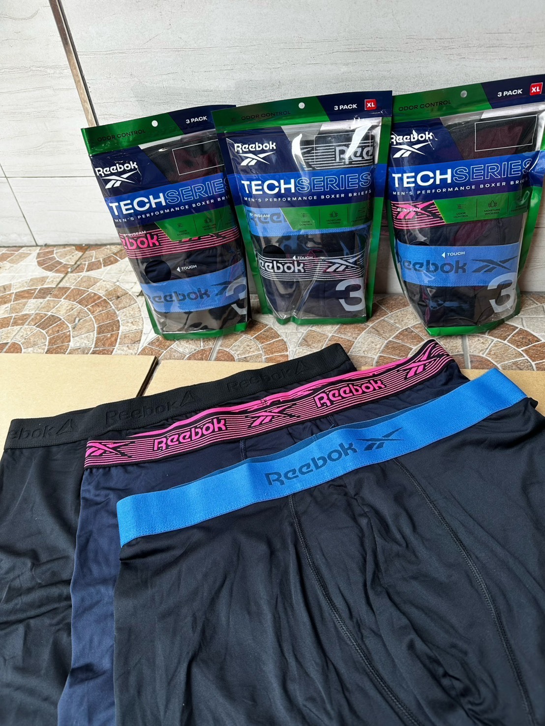 <現貨一盒三入> REEBOK 內褲 3件組 顏色隨機 不挑款