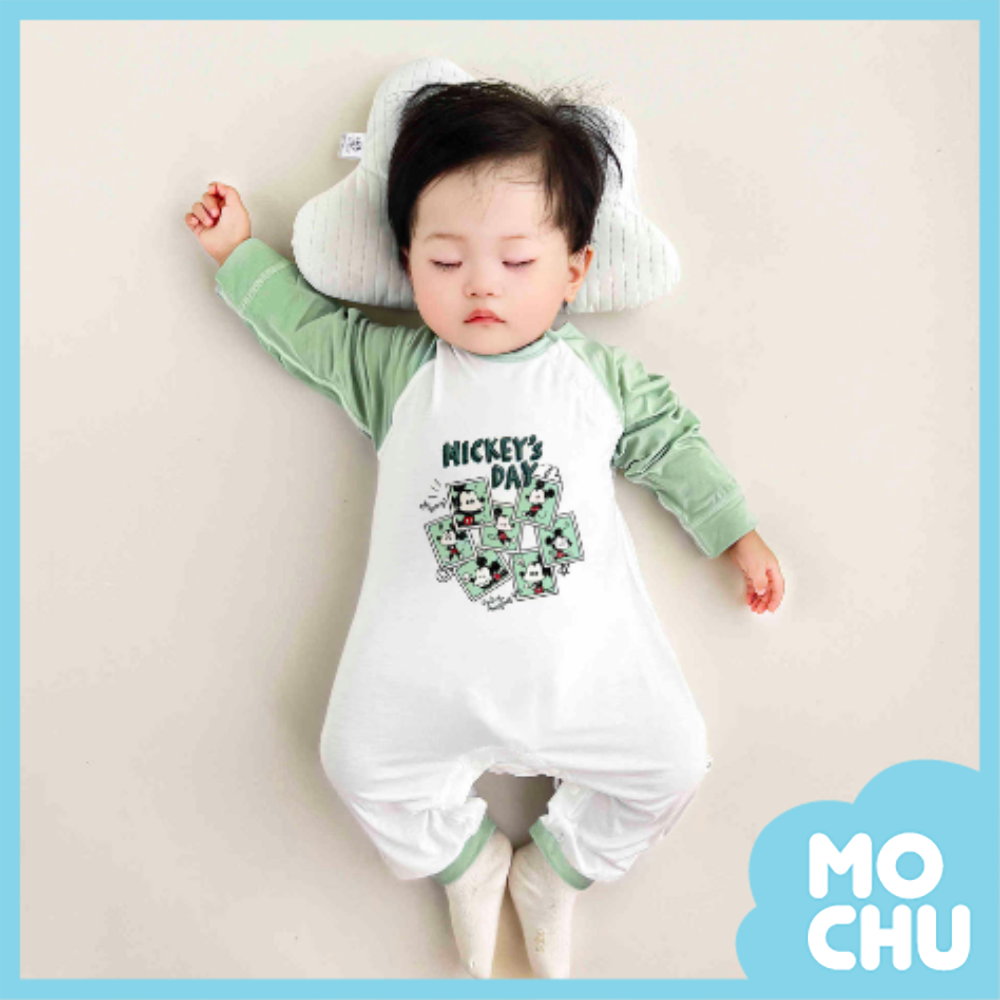 米奇日記薄款長袖連身衣