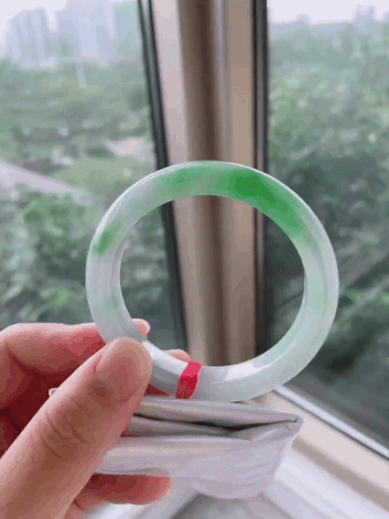 7245843 57mm冰飄綠正圈翡翠手鐲 (56-58)