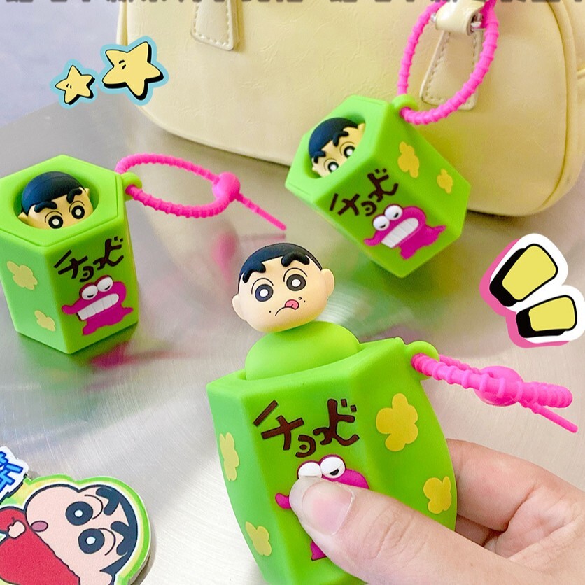 正版捏捏小新蹦出來吊飾