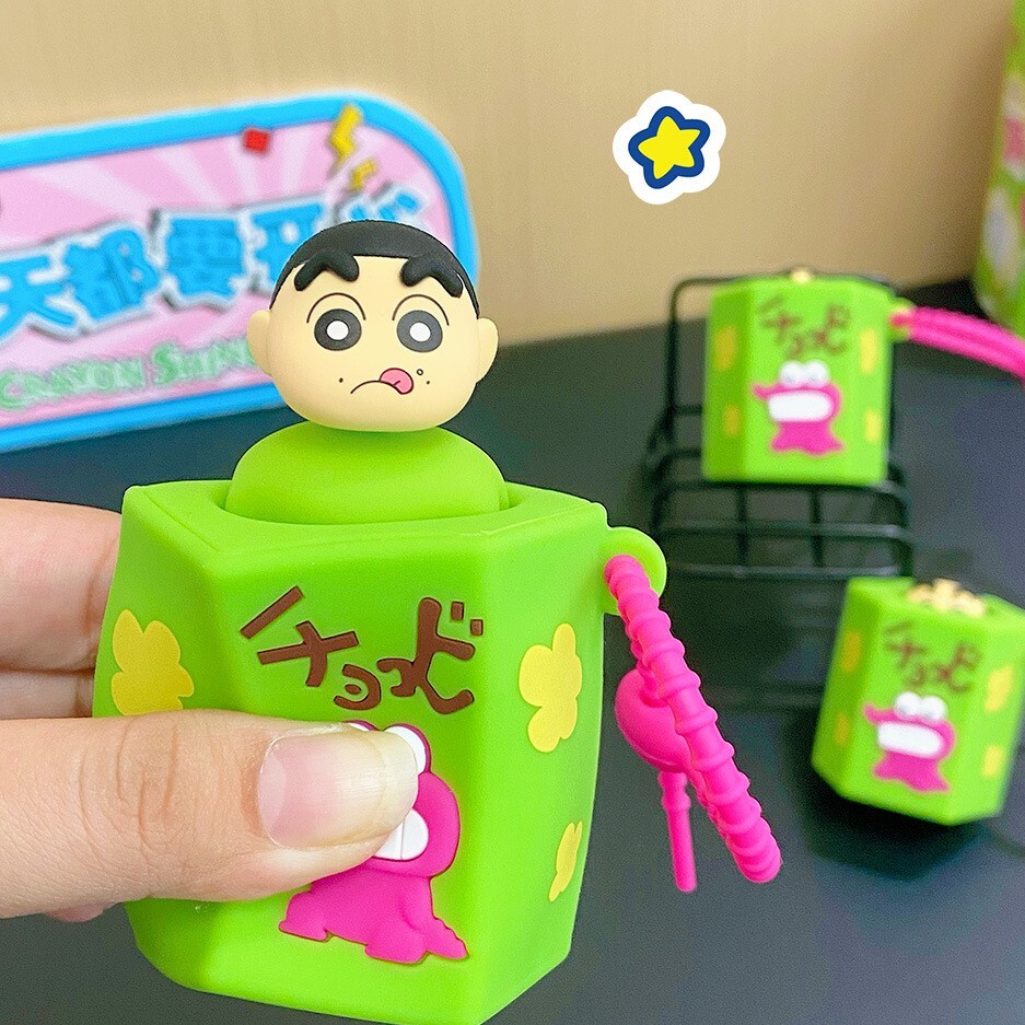 正版捏捏小新蹦出來吊飾