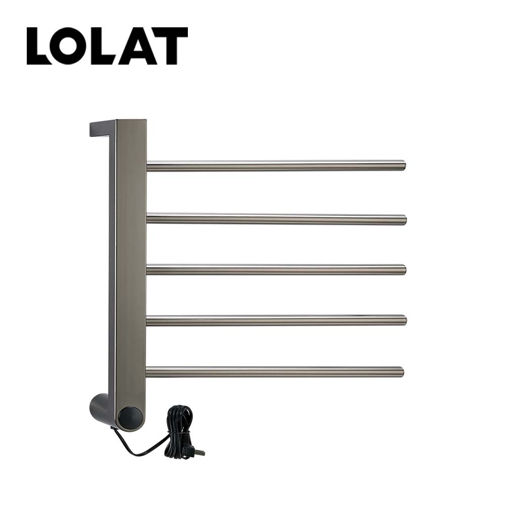 LOLAT不鏽鋼304電熱毛巾架-圓五桿A4132A-ZZH