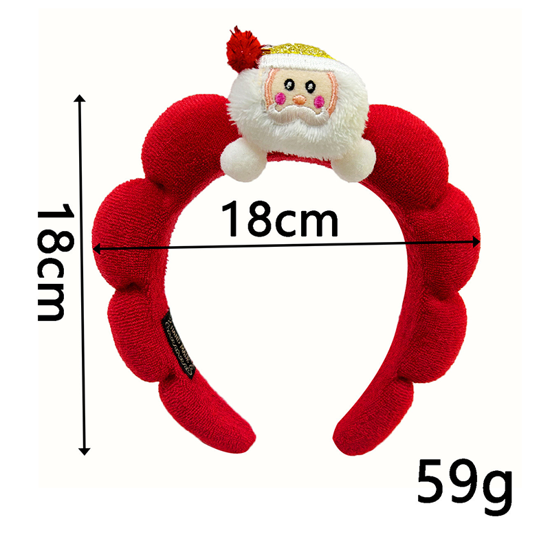 聖誕節毛巾布海綿髮箍 AT9323