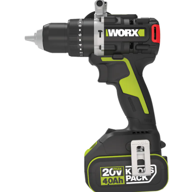 "WORX"威克士 無刷衝擊鑽(鋰20V)(4.0Ah電x2+6A充電器)-[WU373.2]