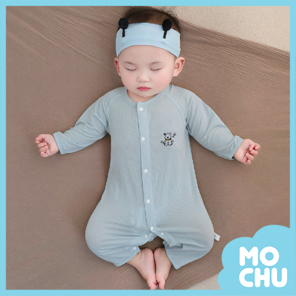 潦草狗天絲薄款長袖連身衣