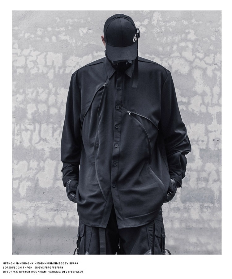 𝙏𝙀𝘾𝙃𝙒𝙀𝘼𝙍 山本暗黑解構拉鍊襯衫