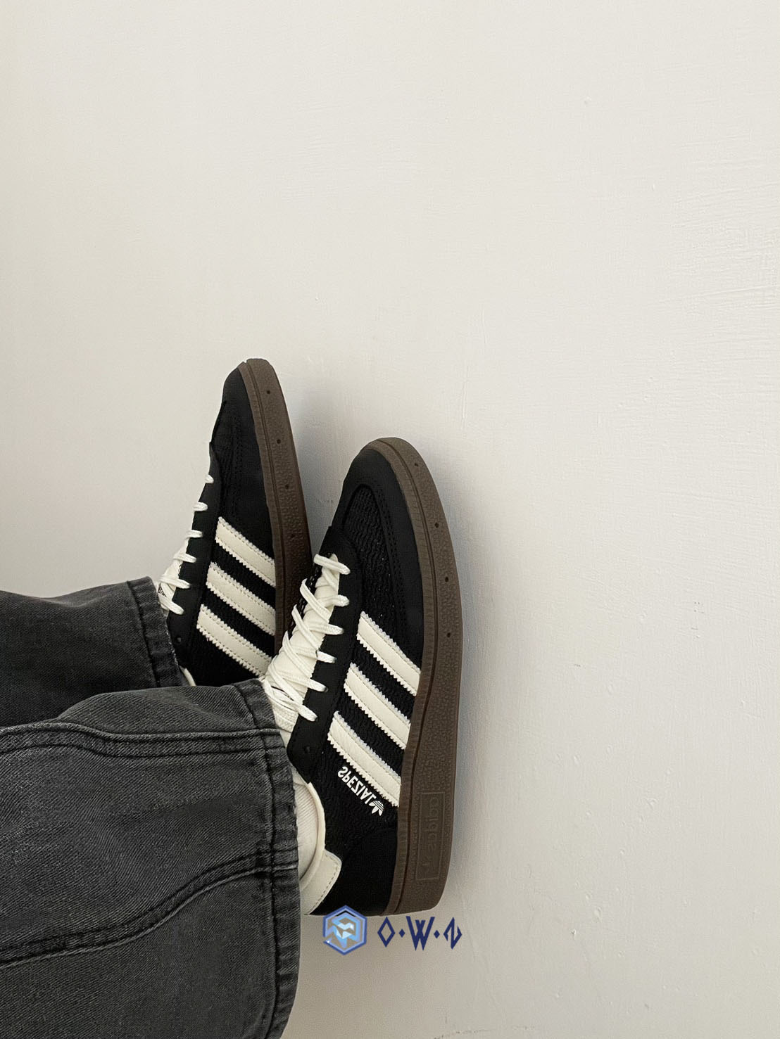 【OWN】Adidas Handball Spezial Korea 德訓鞋 韓國限定 手球鞋 編織 亞麻 休閒 復古 球鞋 不分男女 黑色 橄欖綠