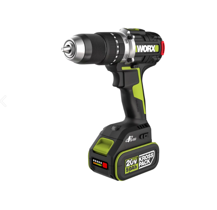 "WORX"威克士 鋰電無刷衝擊電鑽(鋰20V)(4.0Ah電x2+6A充電器)-[WU377.1]