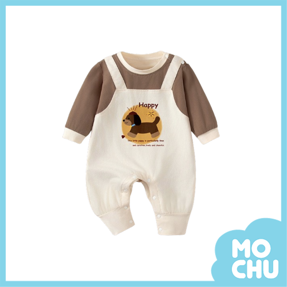 光環狗長袖連身衣