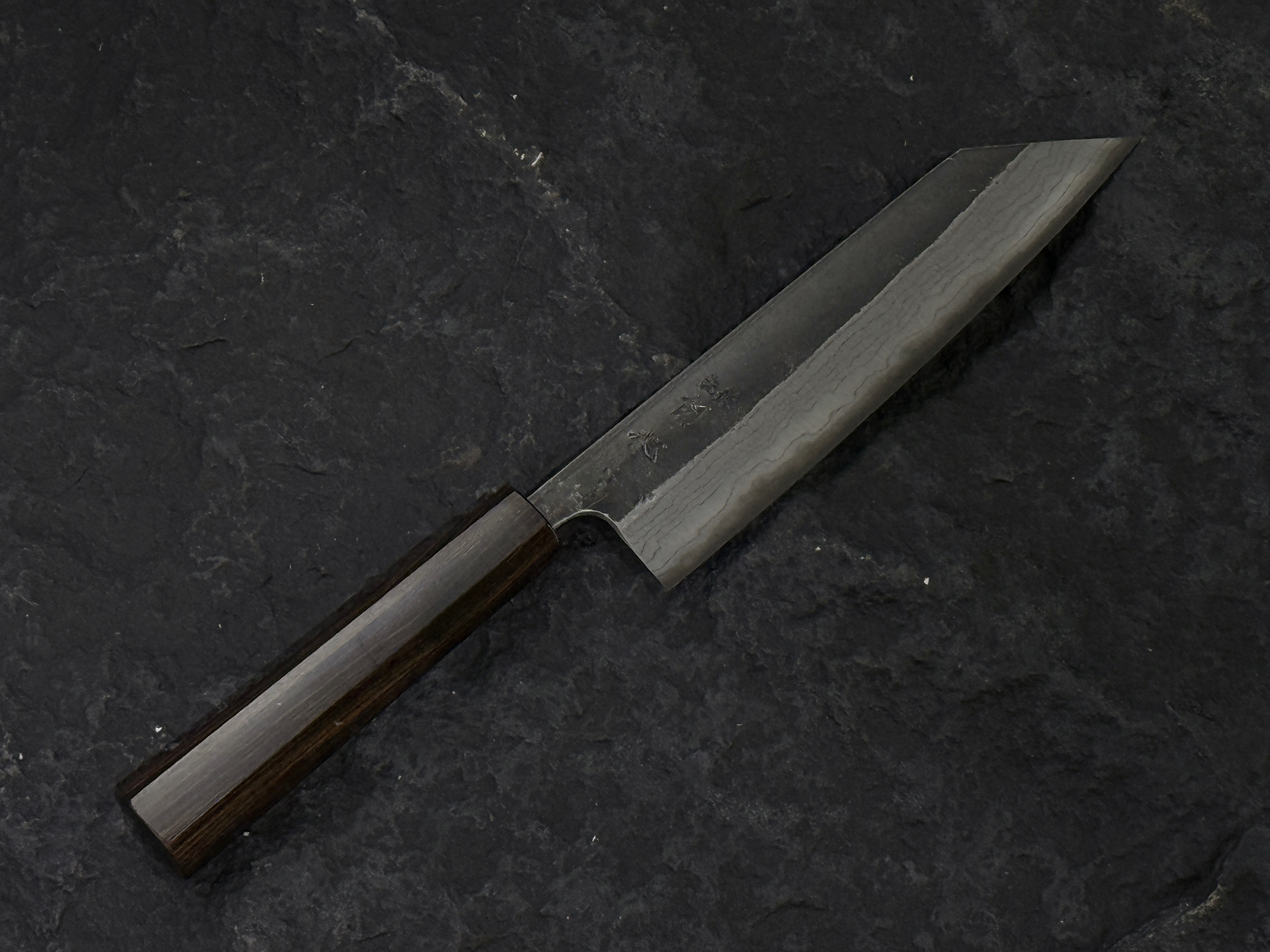 初心 雲影 青二鋼 黑打 墨流 文化 黑檀柄