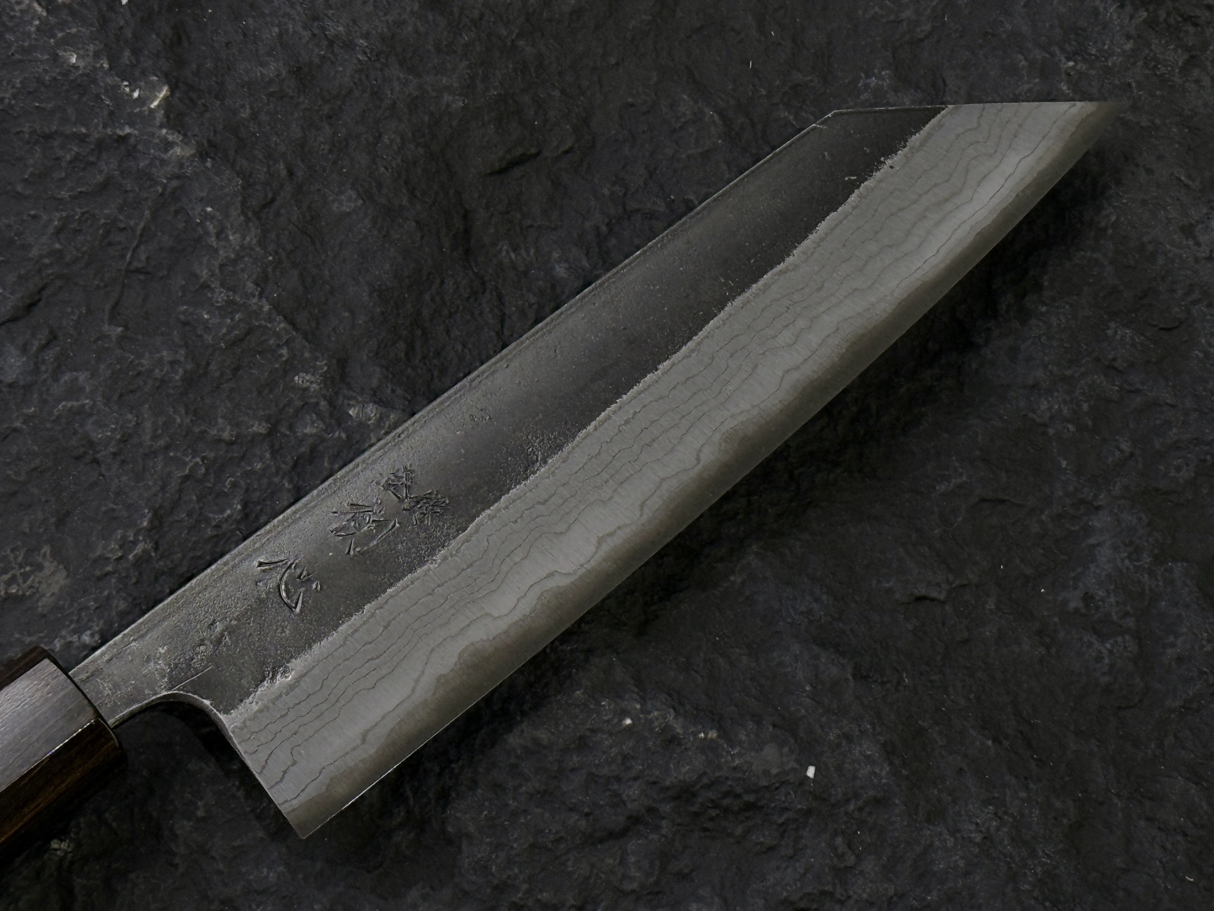 初心 雲影 青二鋼 黑打 墨流 文化 黑檀柄