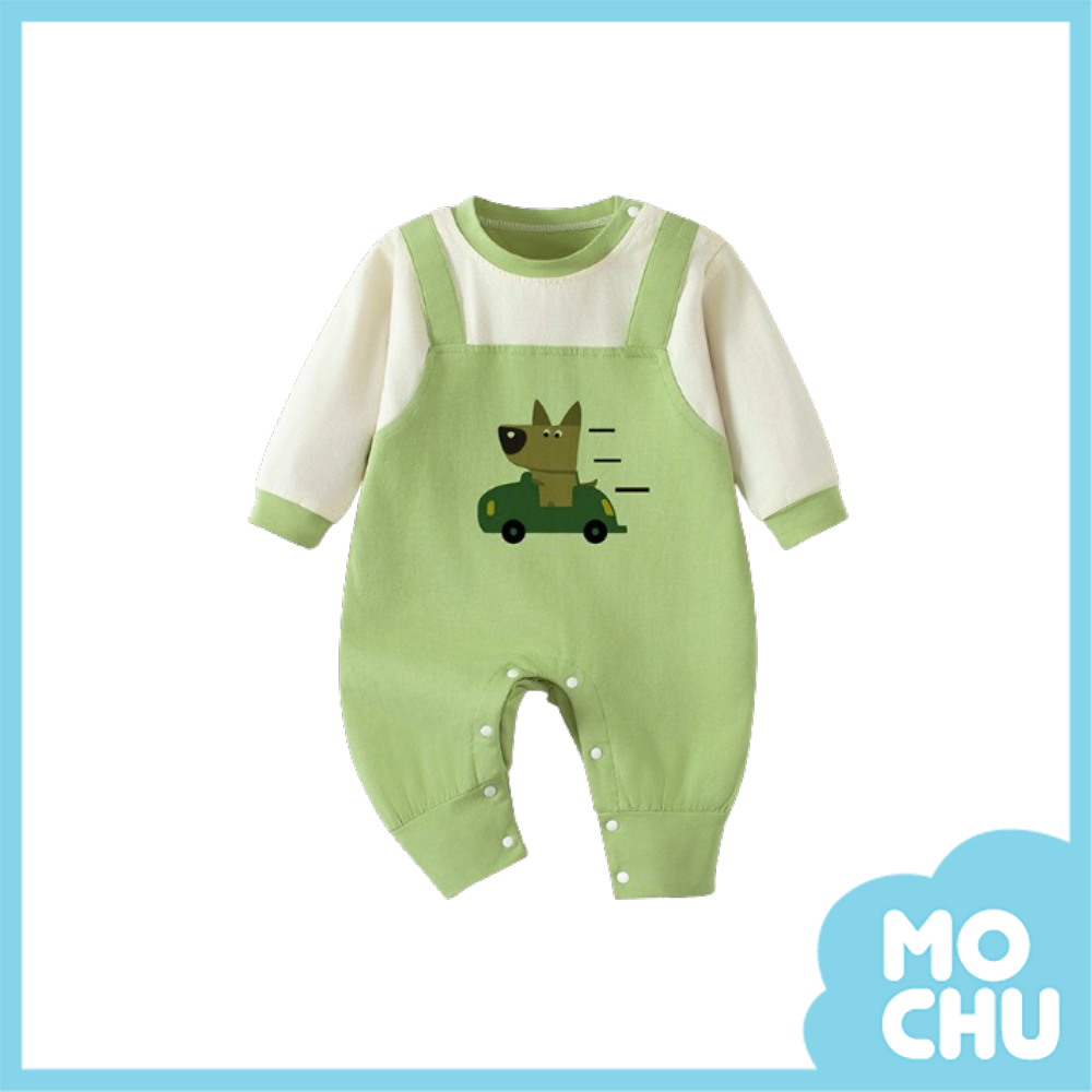 驅車小狗長袖連身衣