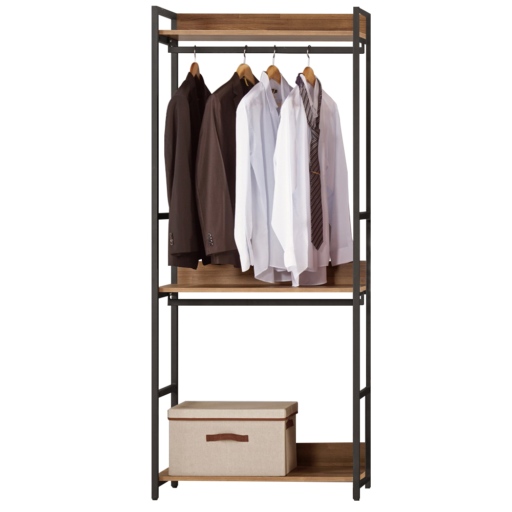 諾德2.7尺開放式雙吊衣櫃