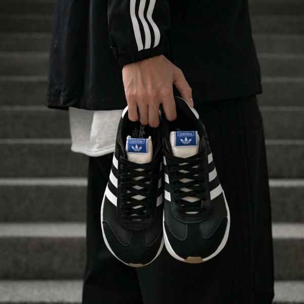 ADIDAS 慢跑鞋 CITY RNR 黑白 麂皮 休閒 運動鞋 男 JI0836