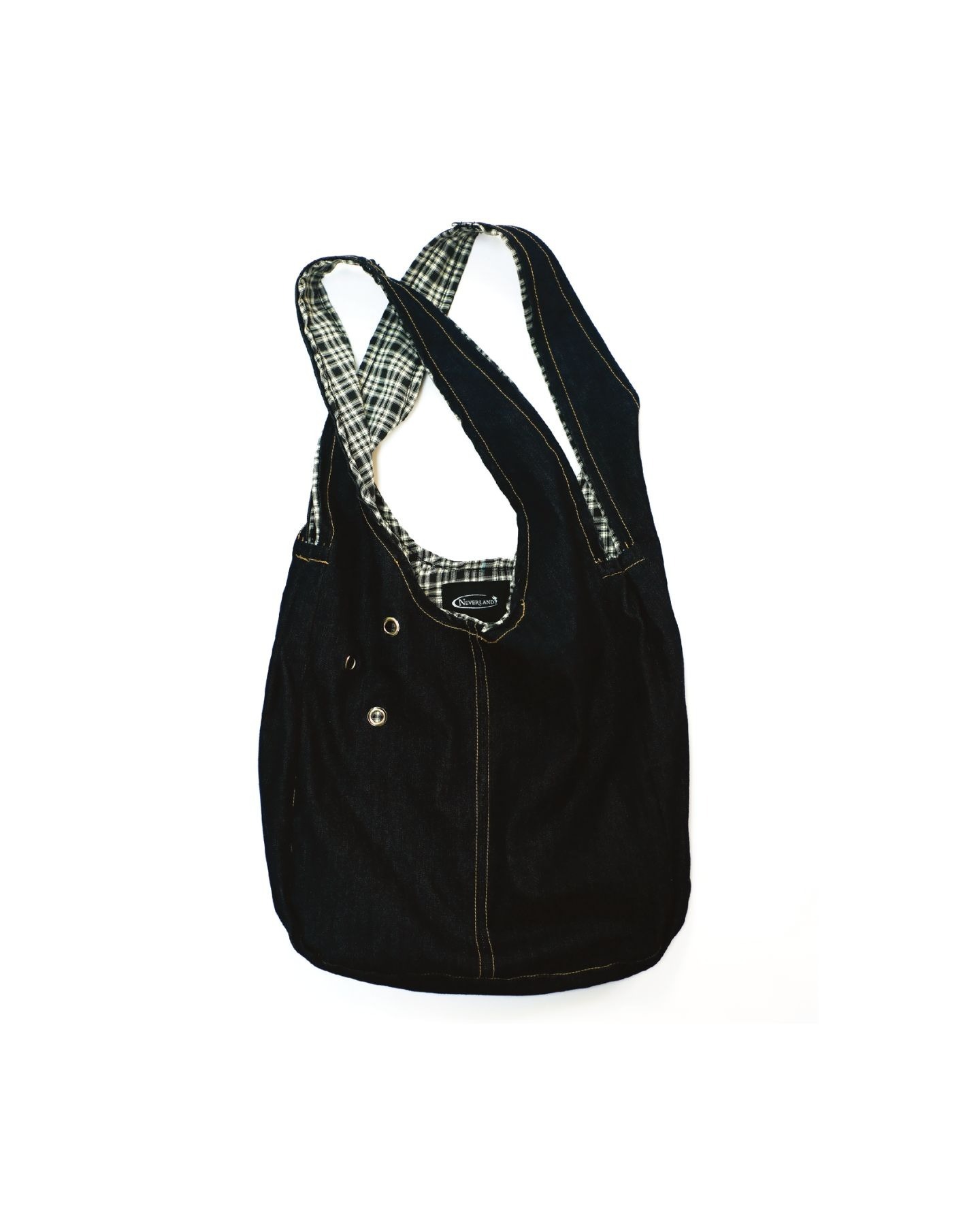 Neverland｜Two Sided Plaid Denim Bag (Denim)