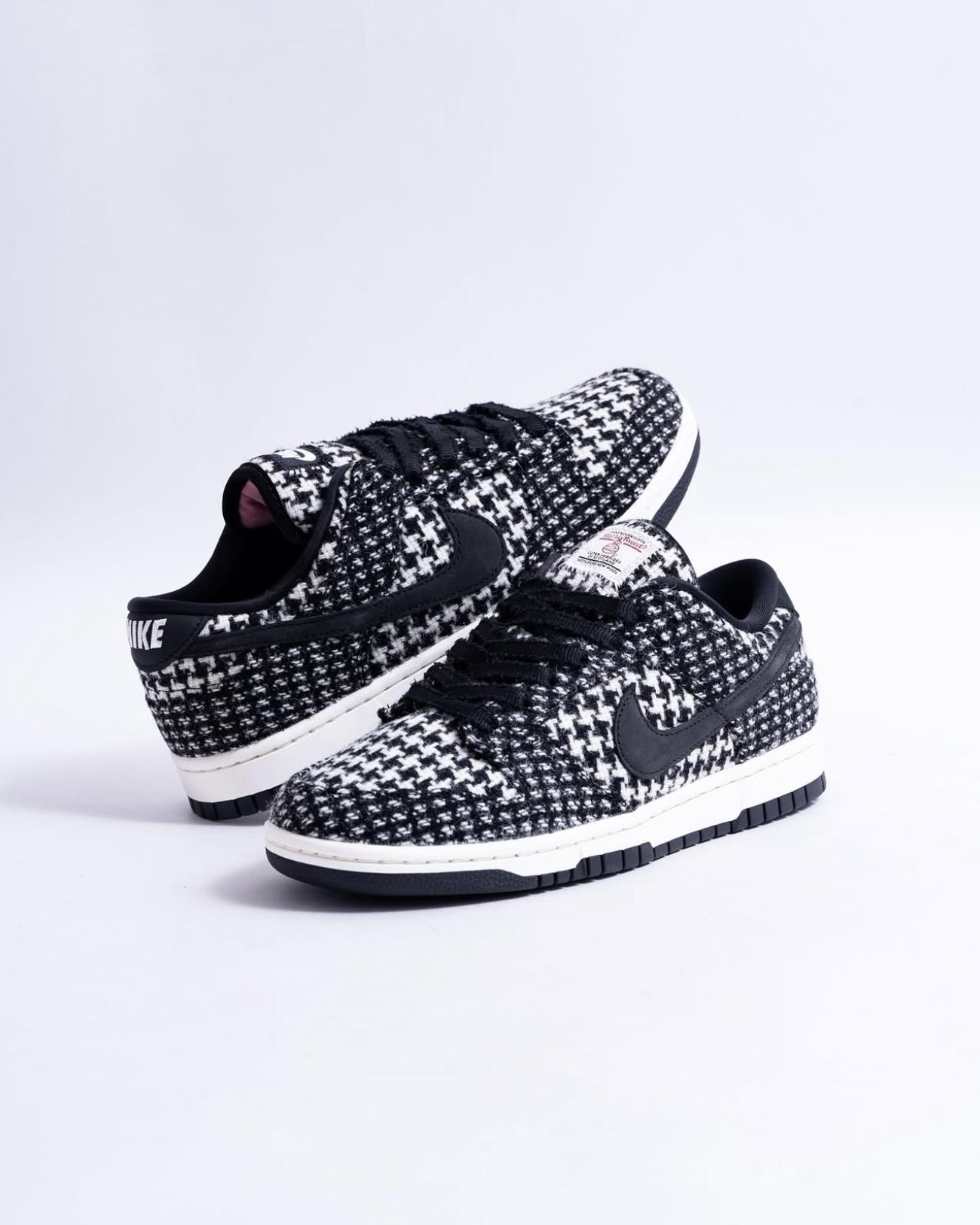 【Focus Store】預購 Harris Tweed x Nike Dunk Low Wmns "Black Phantom" 羊毛 格紋 黑色 HQ5036-901
