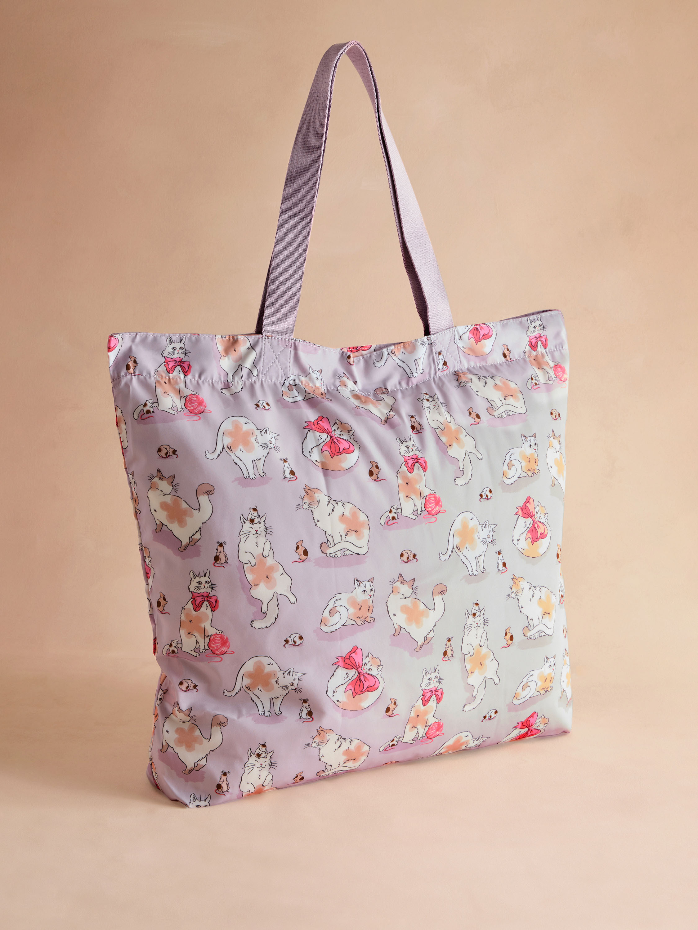 Cats & Mouse 大型可折疊拉鍊購物袋