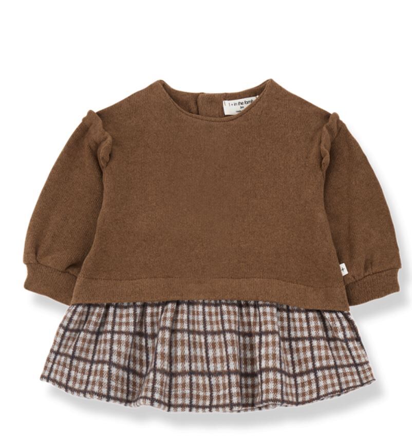 1+ in the family 復古格紋拼接洋裝 SABINE castagna