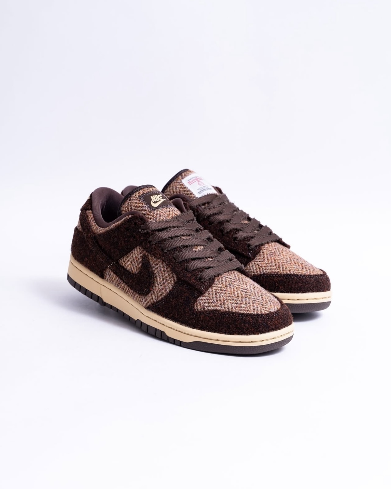 【Focus Store】預購 Harris Tweed x Nike Dunk Low Wmns "Sesame" 羊毛 格紋 芝麻 IO0052-200