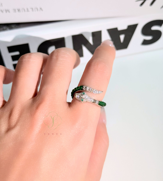 【翡翠】靈蛇戒指