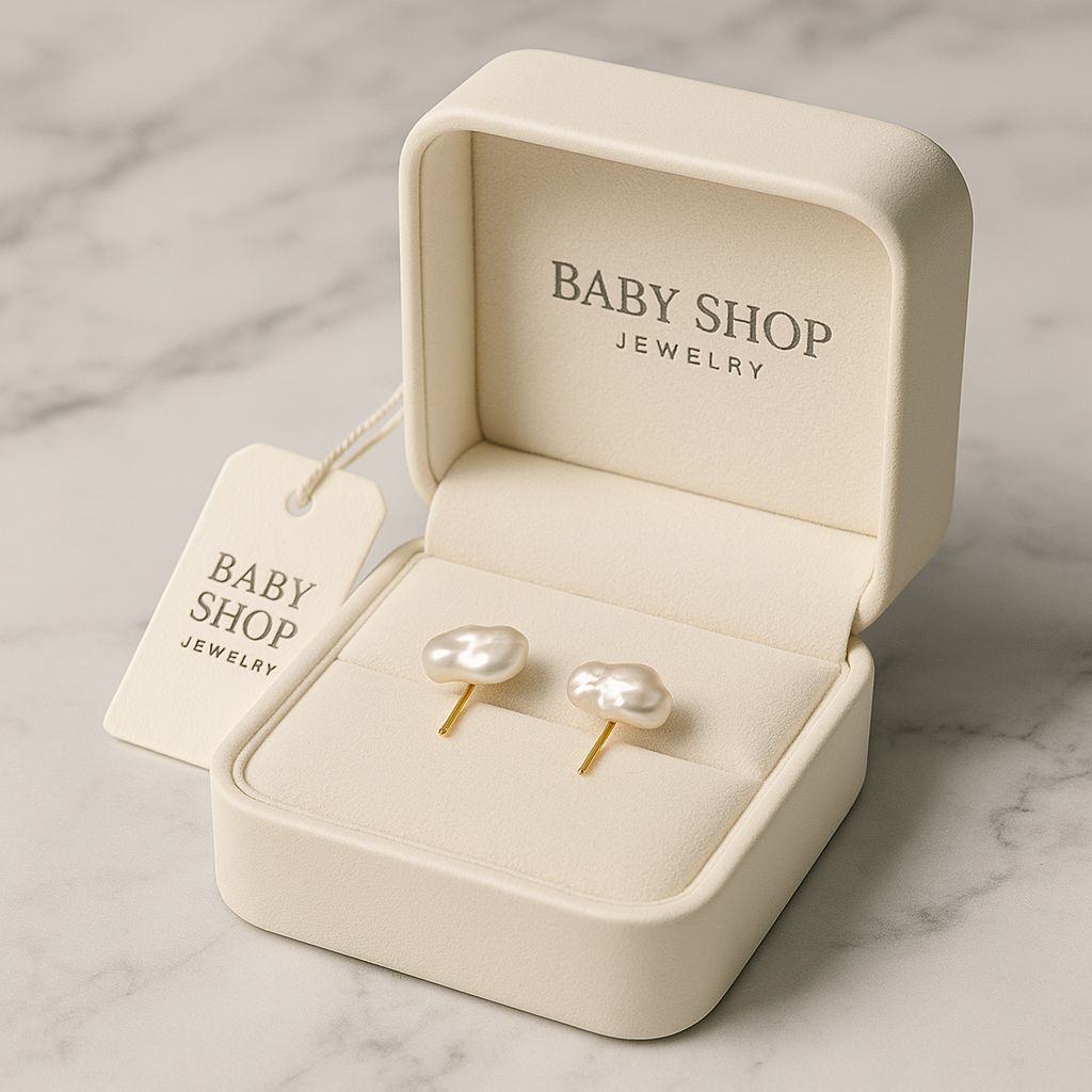 【預購】KK090209 巴羅克珍珠耳釘