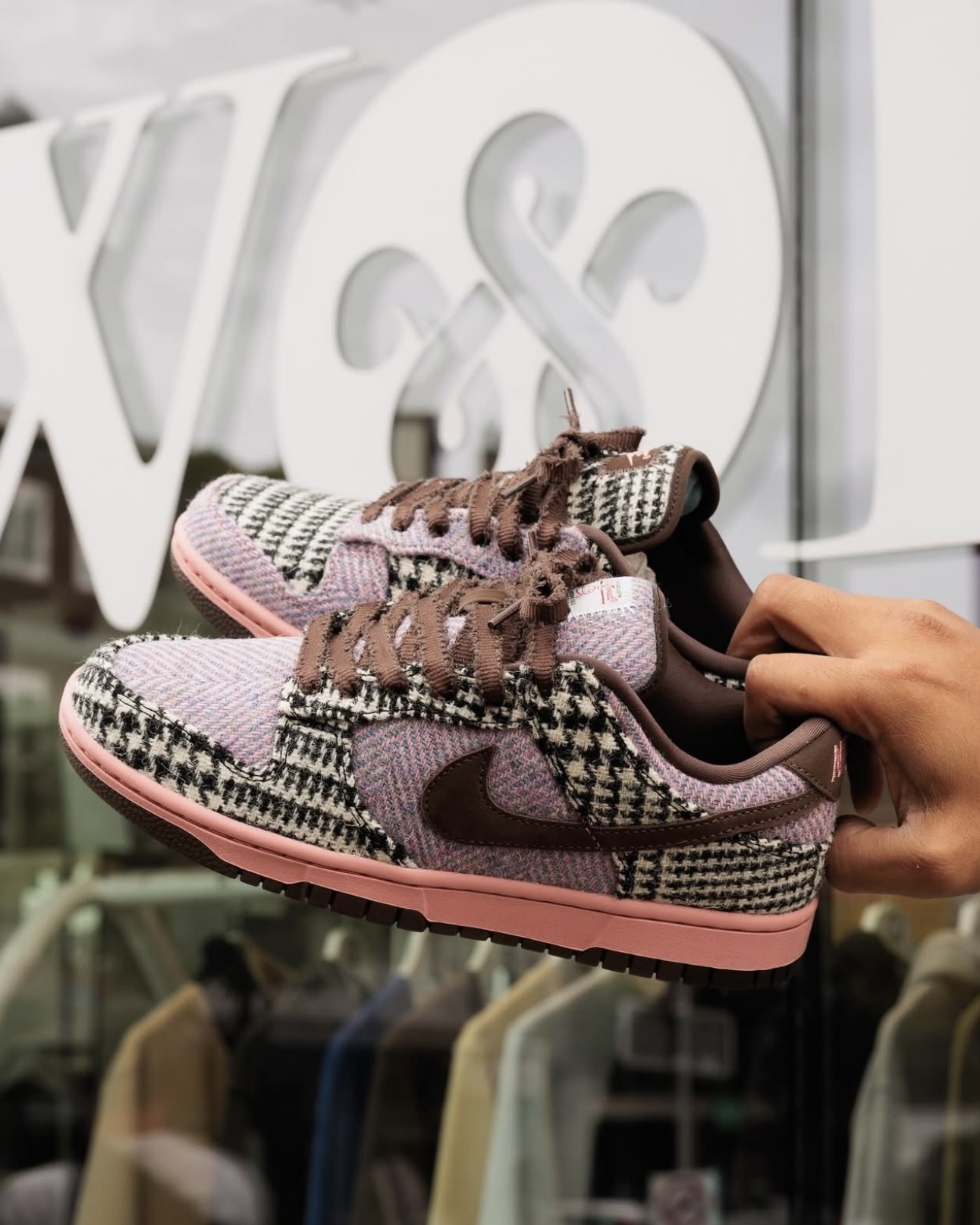 【Focus Store】預購 Harris Tweed x Nike Dunk Low Wmns "Purple Pink" 羊毛 格紋 粉紫 HQ5036-902