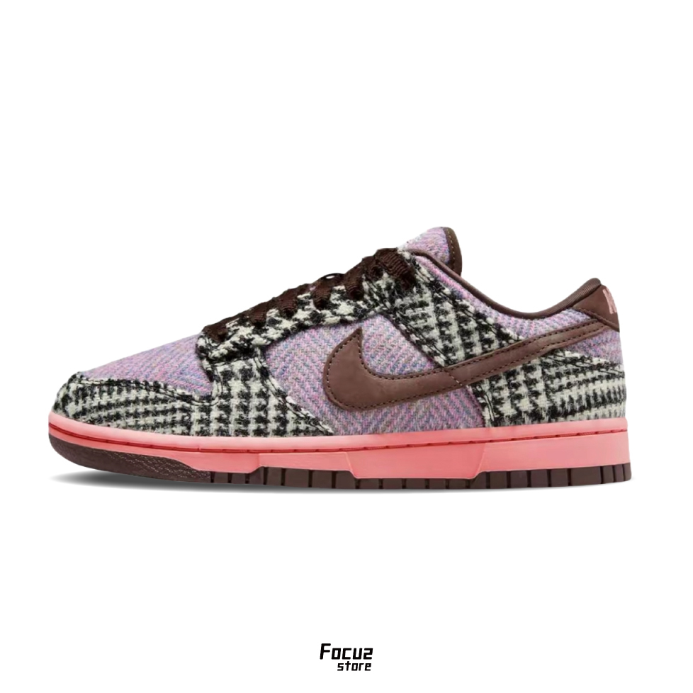 【Focus Store】預購 Harris Tweed x Nike Dunk Low Wmns "Purple Pink" 羊毛 格紋 粉紫 HQ5036-902