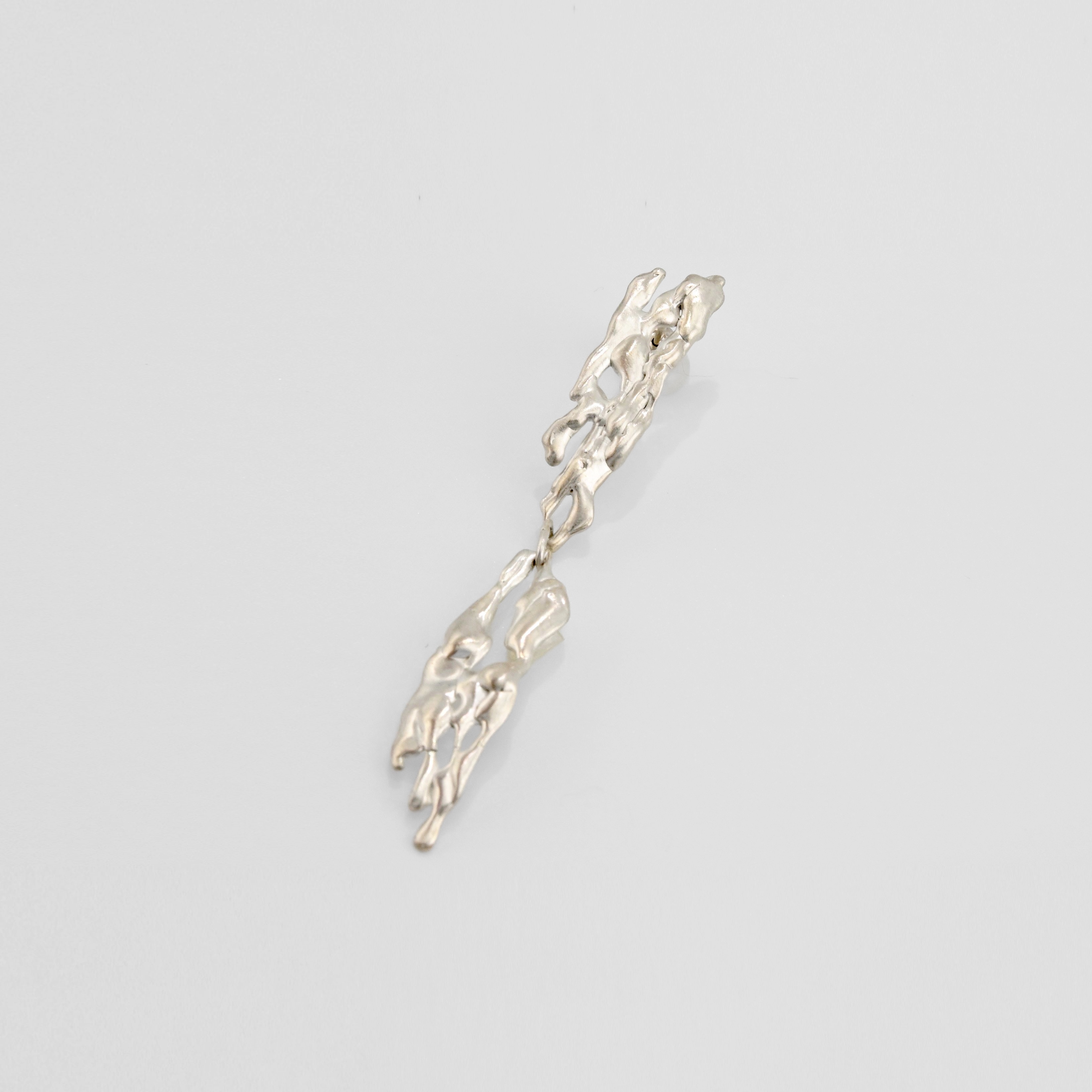 livvvvil 澗 純銀長耳環 (單只) STREAM SILVER LONG EARRING (SINGLE)