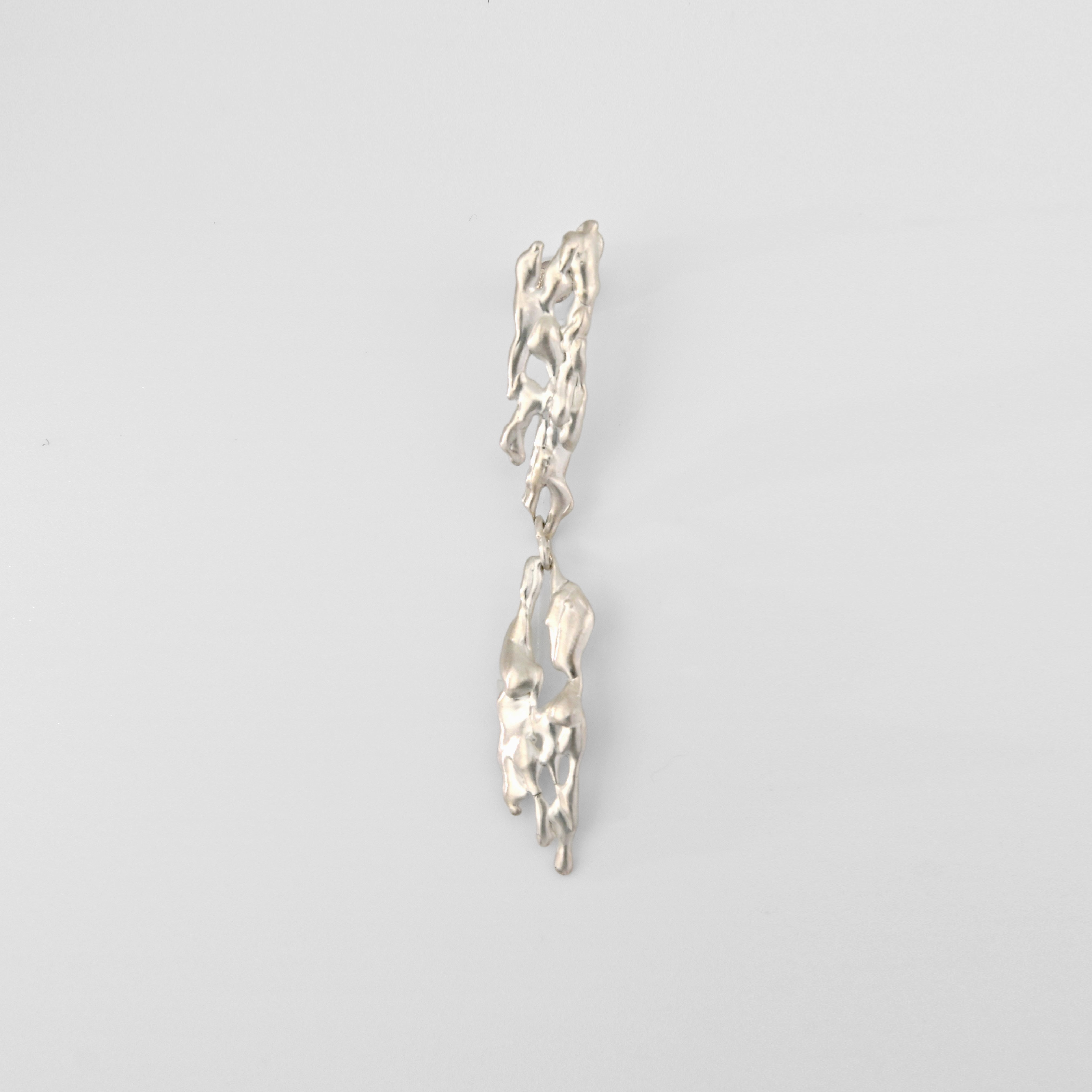 livvvvil 澗 純銀長耳環 (單只) STREAM SILVER LONG EARRING (SINGLE)