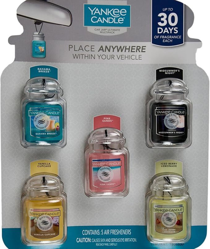 [S] YANKEE CANDLE CAR JAR ULTIMATE MULTIPACK , 5 AIR FRESHENERS, 192833291165 (SZZ688)
